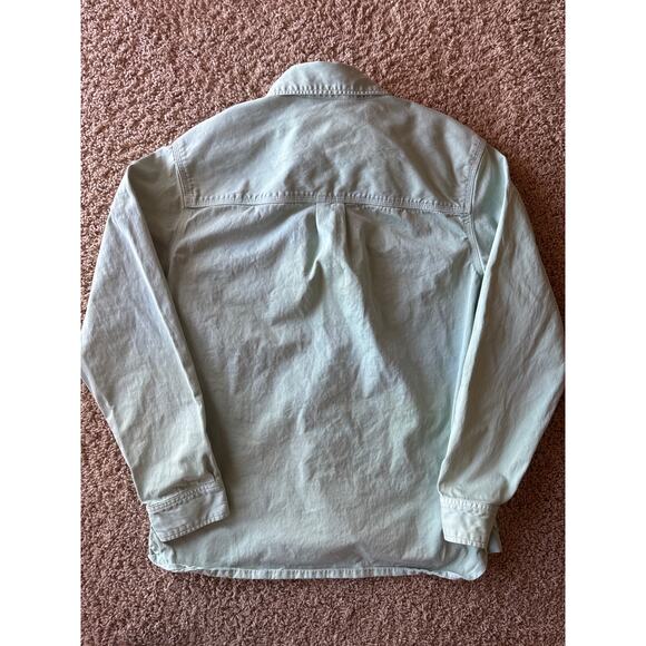 BDG Urban Outfitters M Faded Mint Green Heavy Duck Cotton Button Down Barn Shirt - Picture 5 of 8